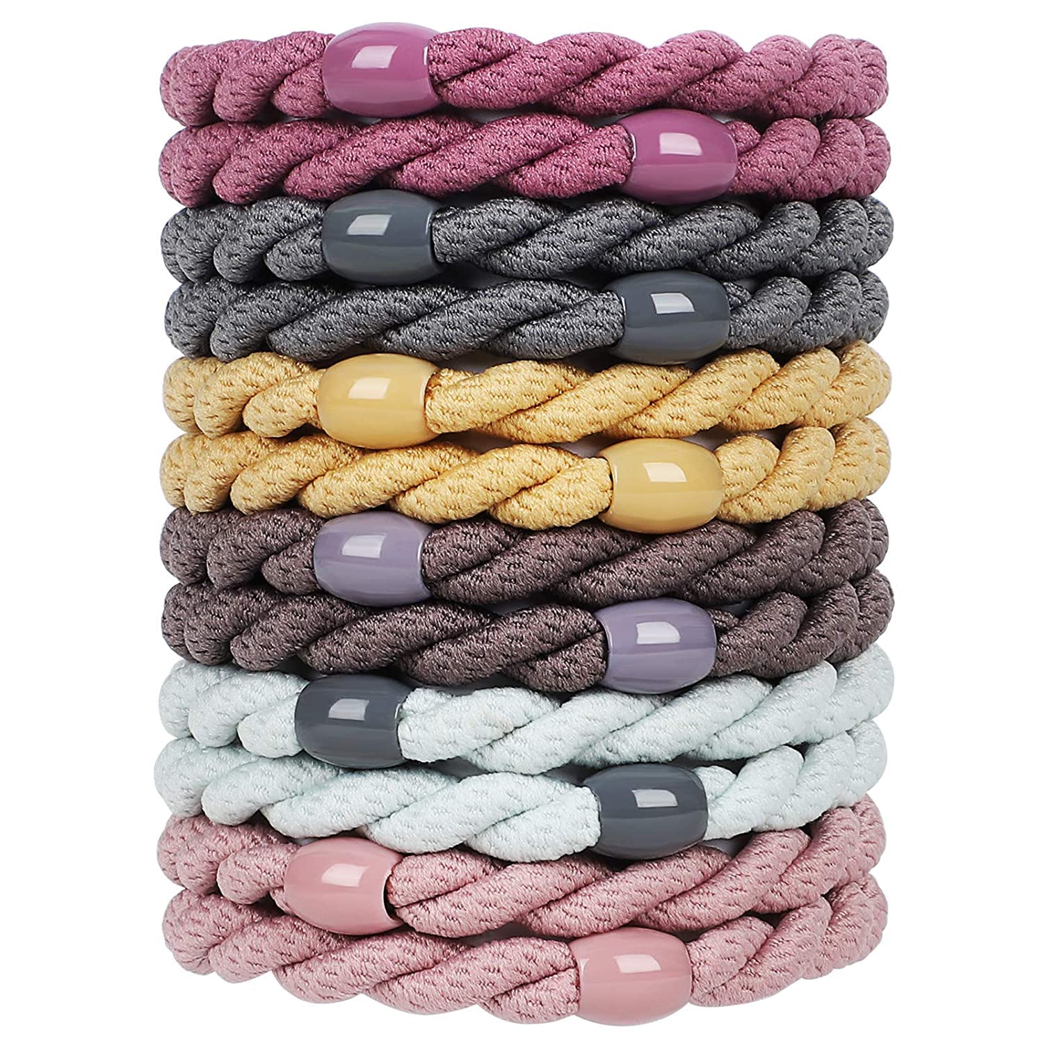Braided Hair Ties for Thick Hair, 12 Pack