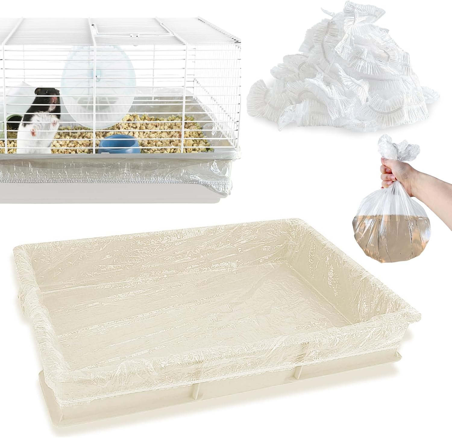 Disposable 50 pcs Small Animal Cage Liners