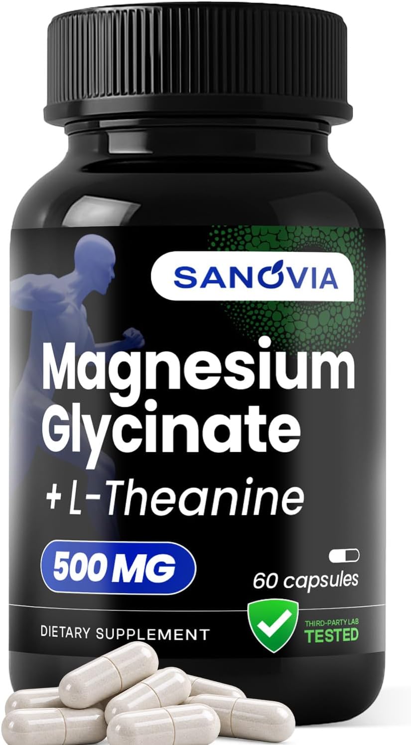 SANOVIA 4 in 1 Sleep Supplement with Magnesium Glycinate