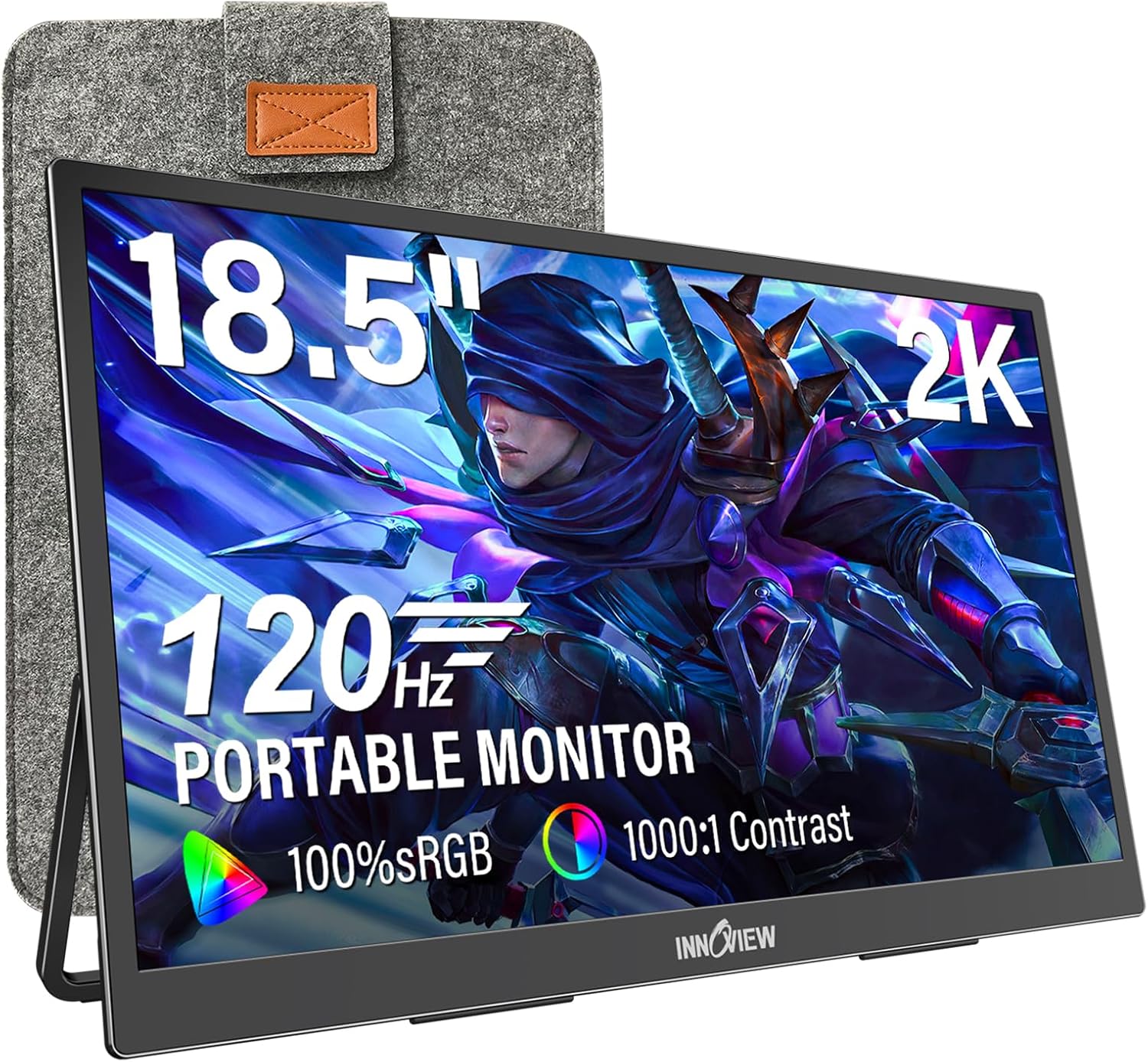 InnoView 2K Portable Monitor for Laptop 18.5" 2560x1440p QHD
