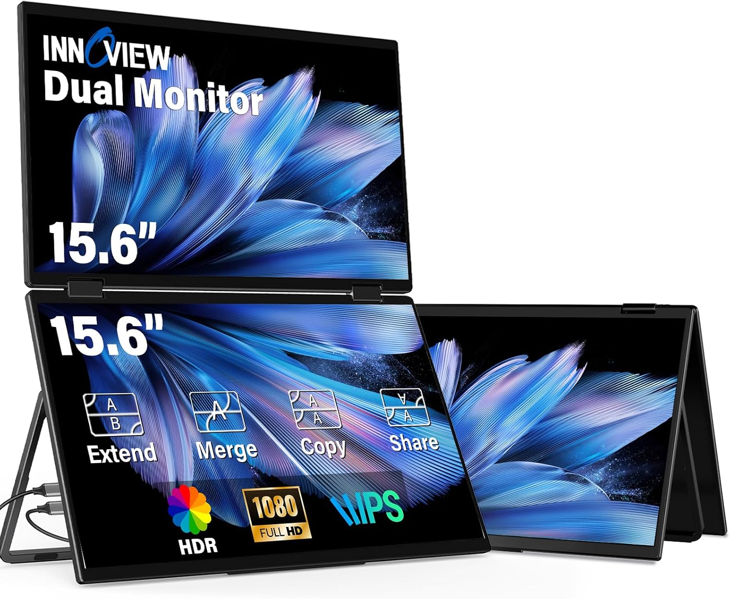 InnoView 15.6" FHD Dual Portable Monitor