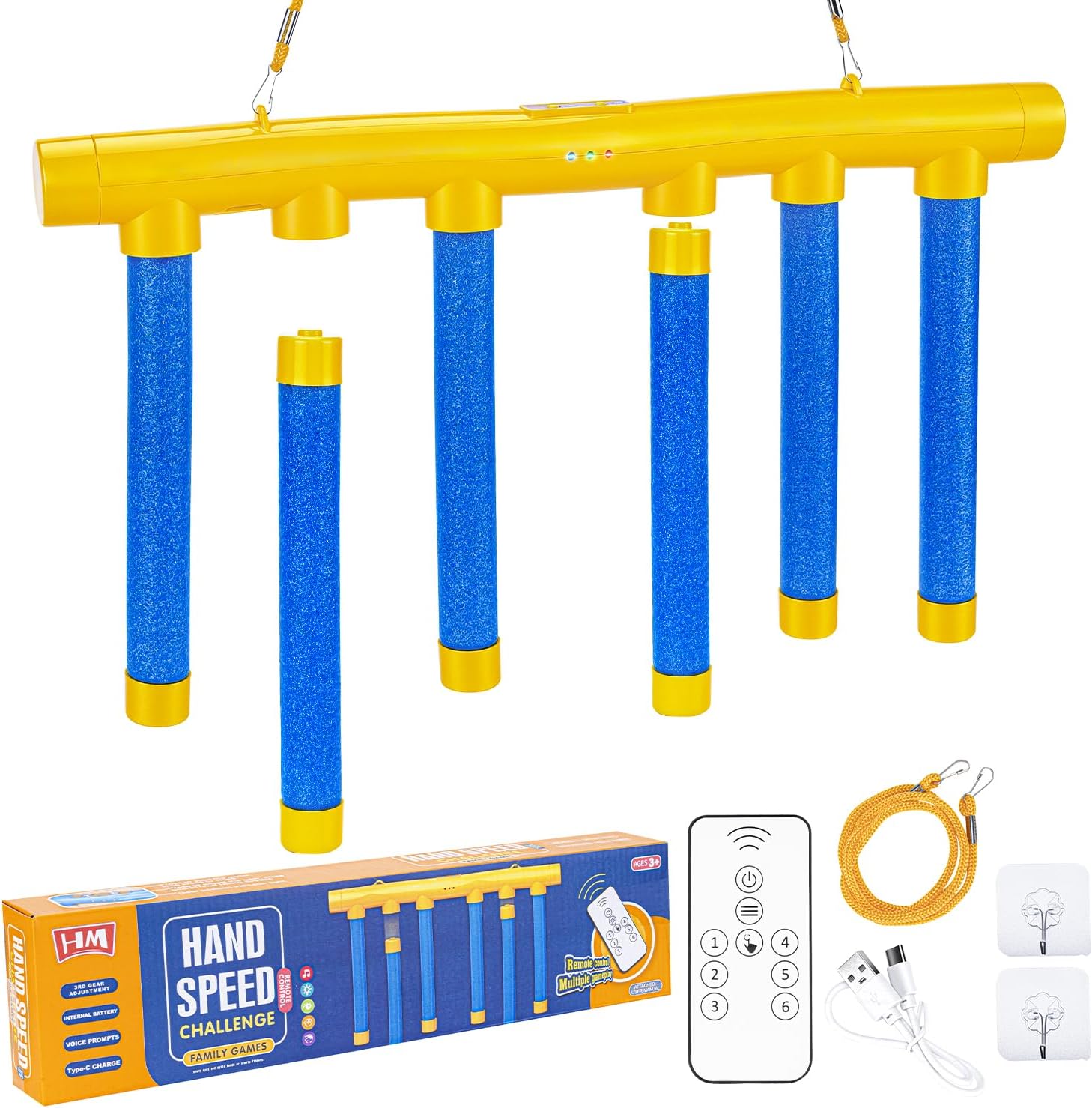Reflex Drop Sticks Game, 3 Speeds & Solo