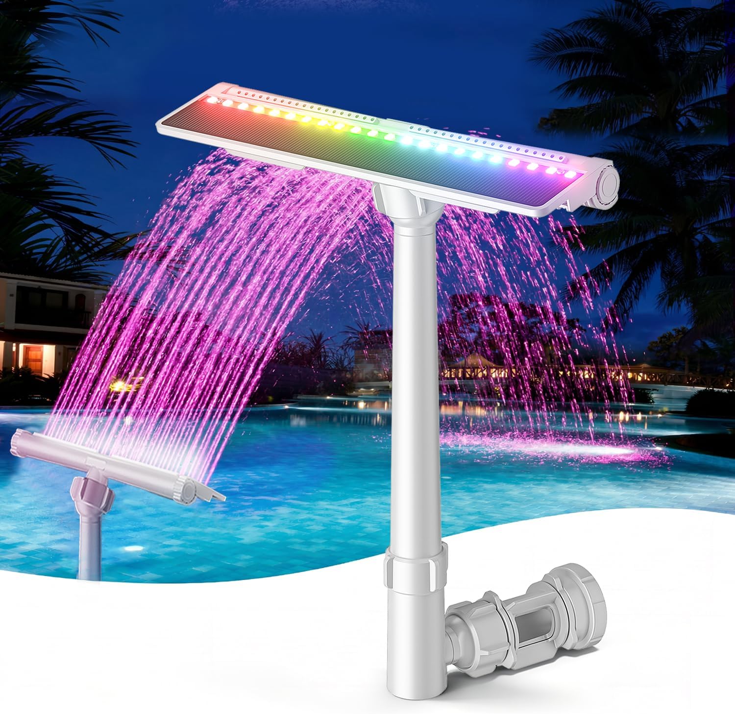 Solar Pool Fountain for Above Ground Pools and Inground Pools