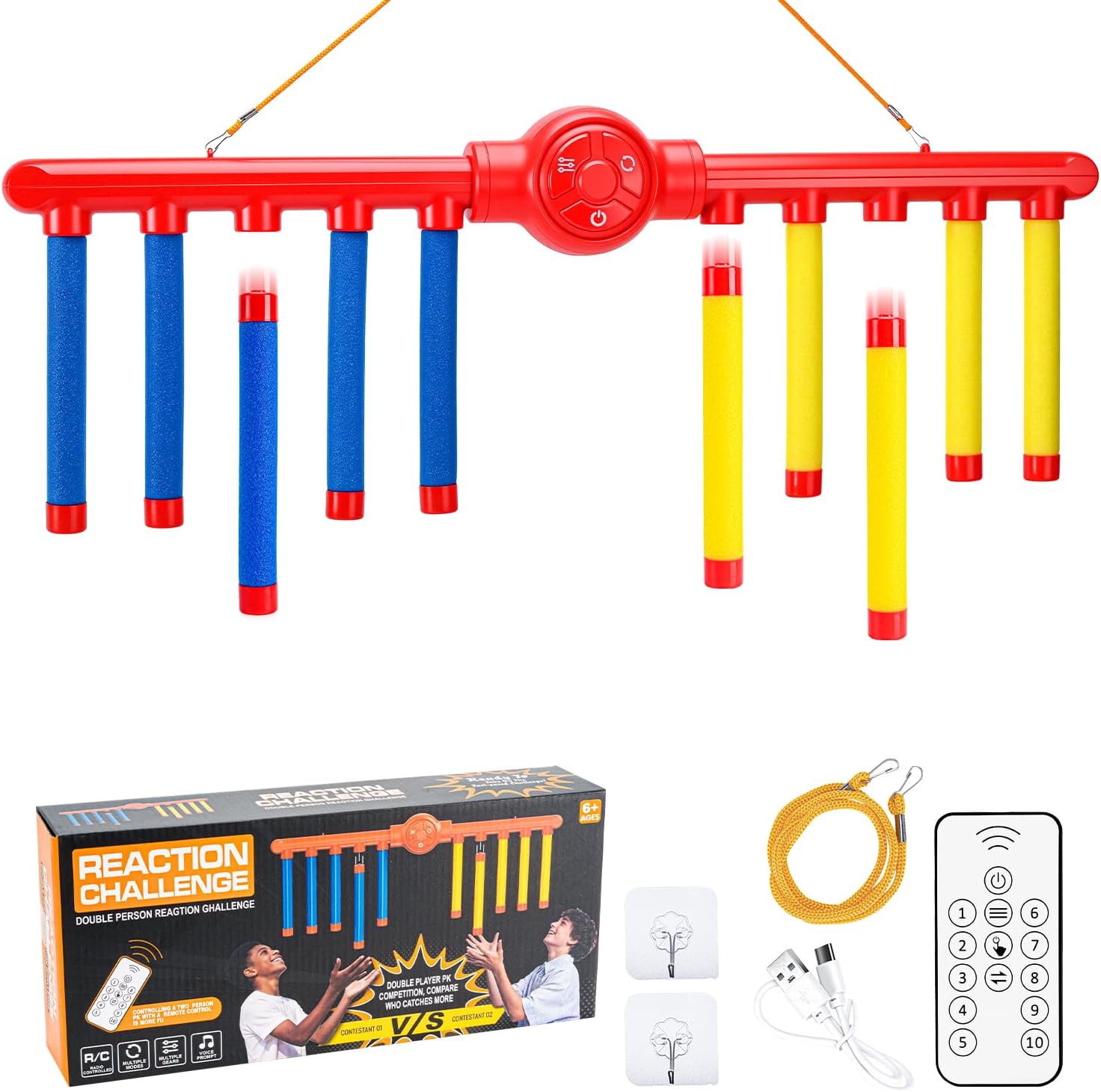 Reflex Drop Sticks Game, Solo & Dual, 3 Speeds