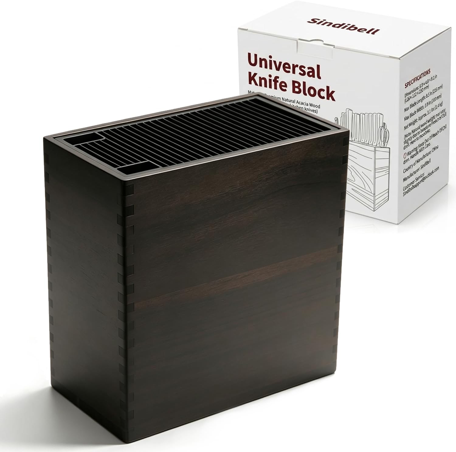Universal Knife Holder XL Knife Block Without Knives Acacia